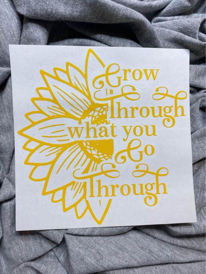 Grow Through Sunflower Decal