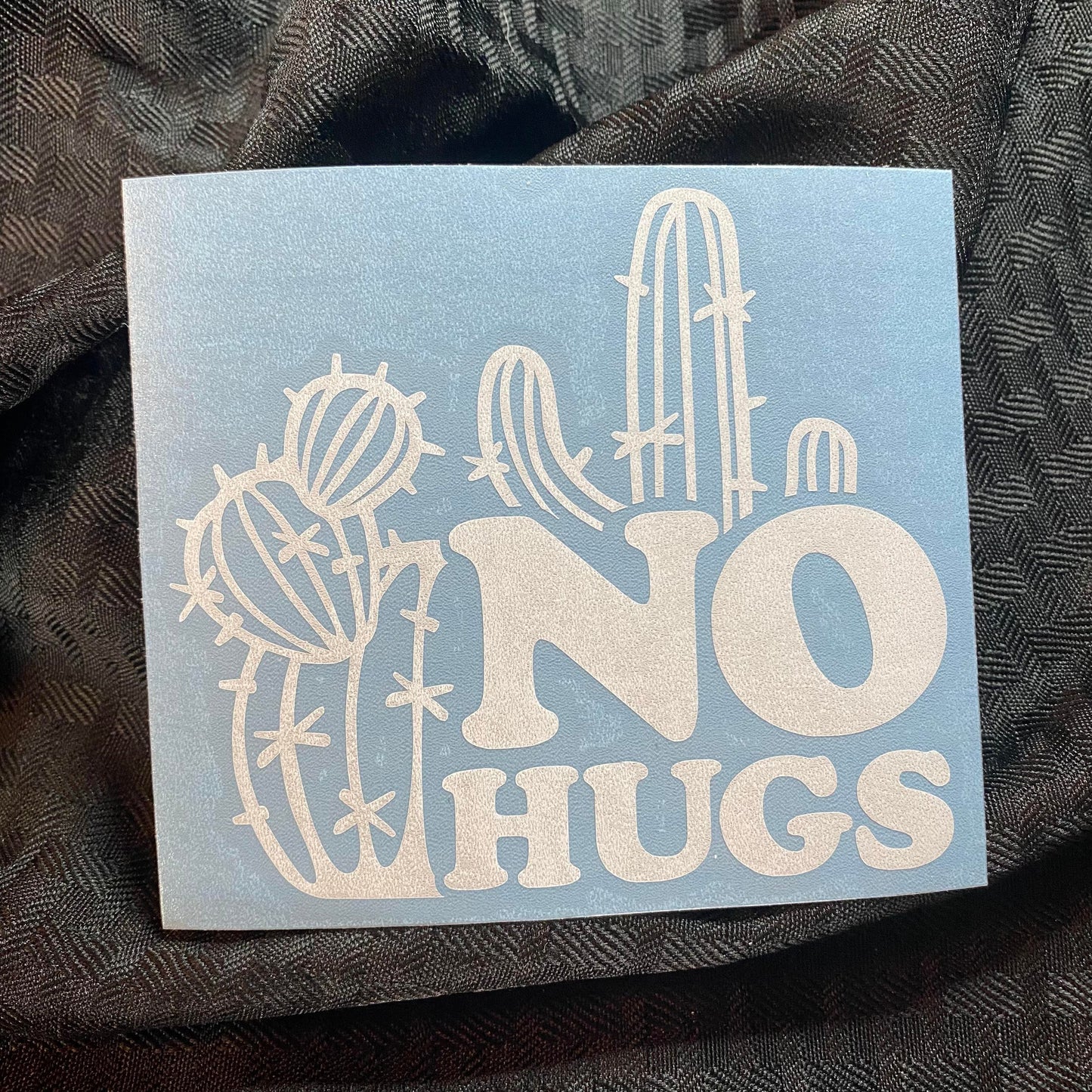 No Hugs Cactus Decal