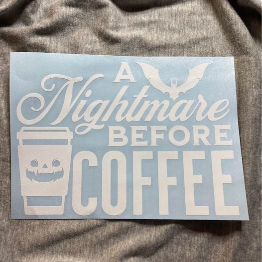 A Nightmare Before Coffee Decal