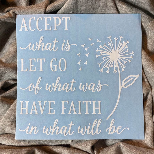 Accept and Faith Sticker