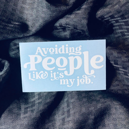 Avoiding People Sticker