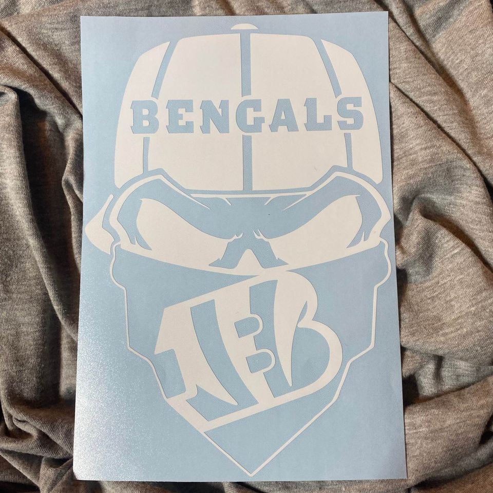 Bengals Skull Decal