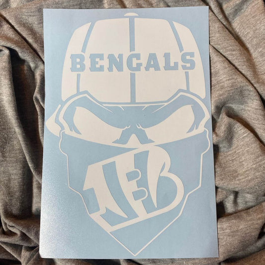 Bengals Skull Decal