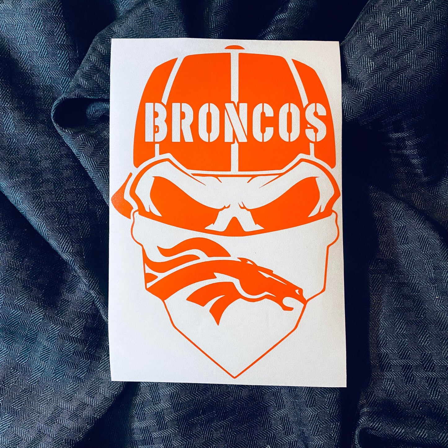 Denver Broncos Skull Decal