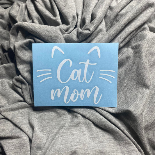 Cat Mom Whiskers Decal