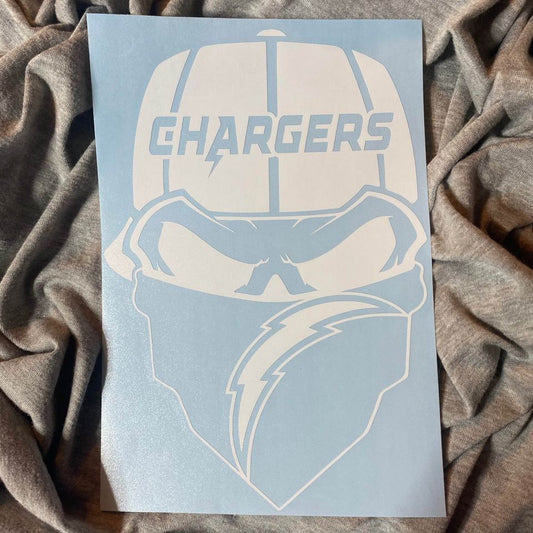 Chargers Skull Decal