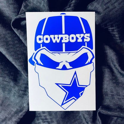 Dallas Cowboys Skull Decal