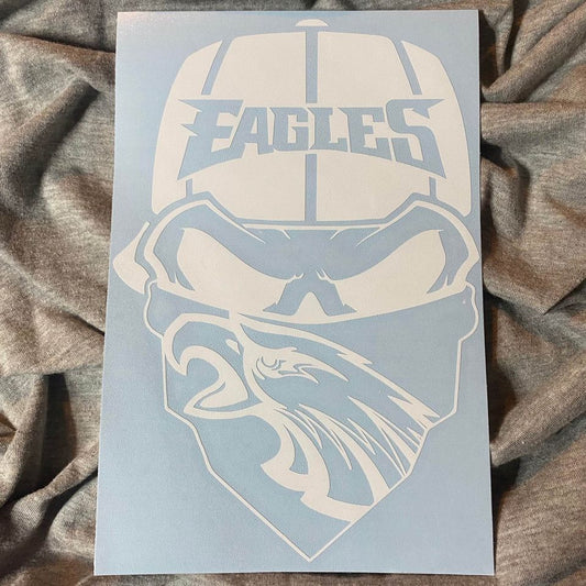 Philadelphia Eagles Skull Decal