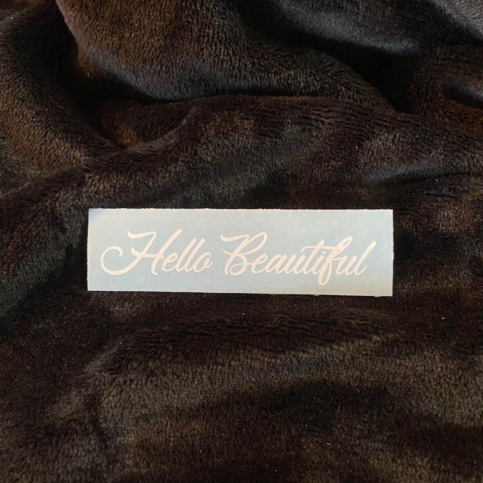 Hello Beautiful Script Decal