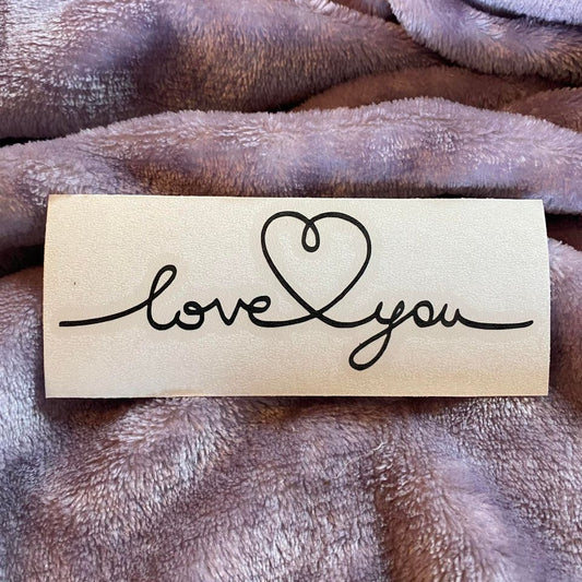 Love You Connected Decal