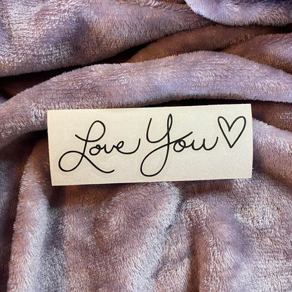 Love You Heart Decal