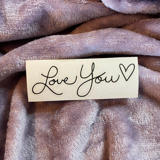 Love You Heart Decal