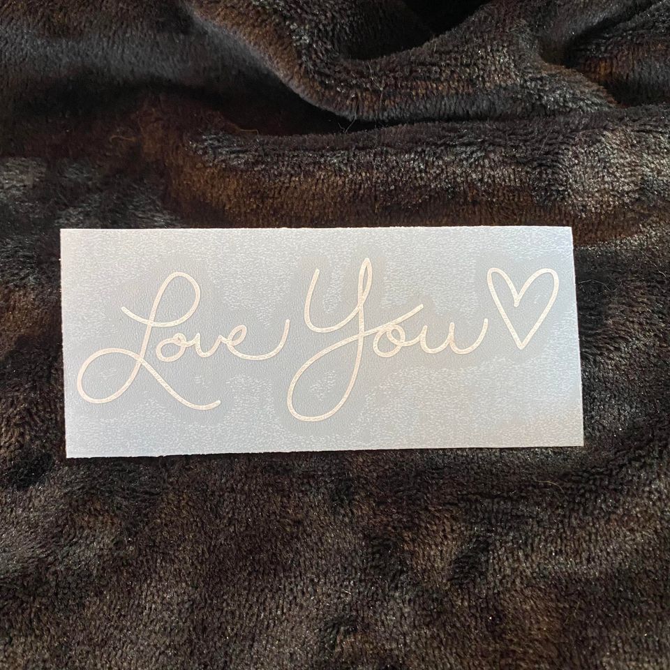 Love You Heart Decal