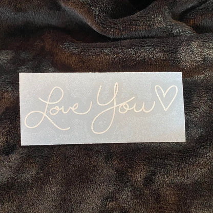 Love You Heart Decal