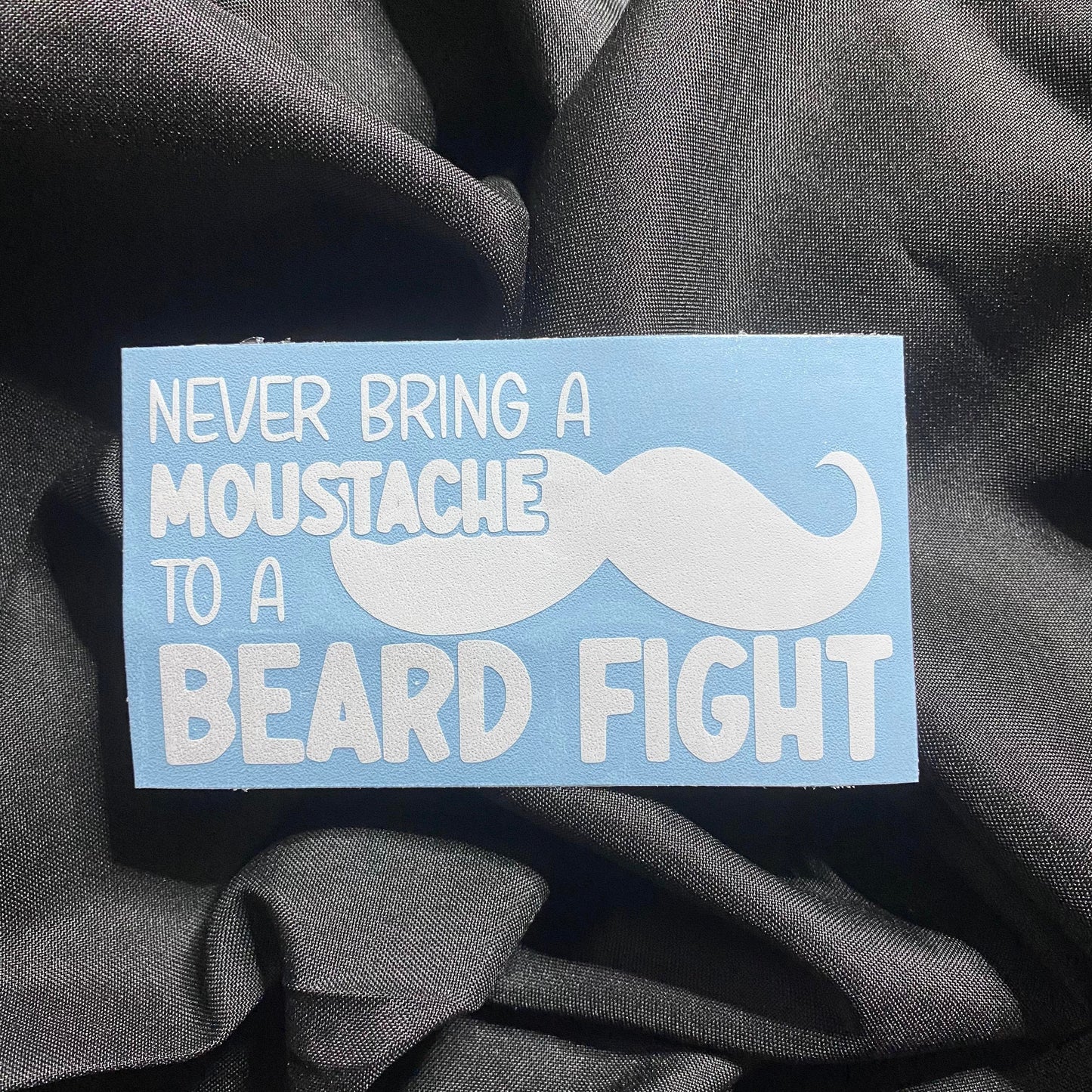 Moustache To Beard Fight Decal