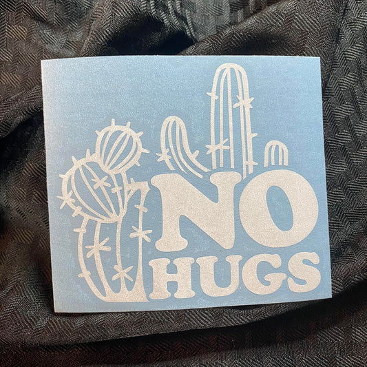 No Hugs Cactus Decal