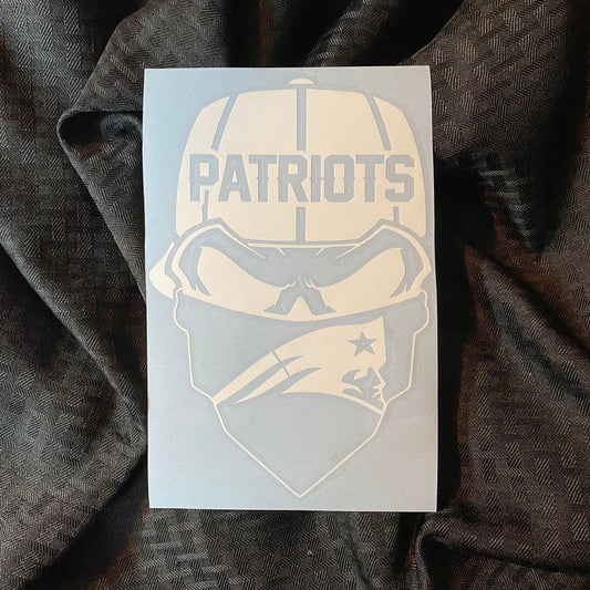 New England Patriots Skull Decal