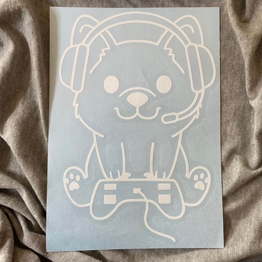 Puppy Dog Gamer Decal