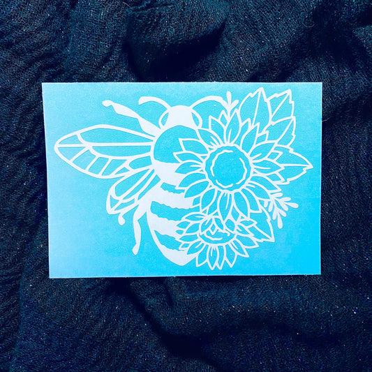 Sunflower Bee Decal