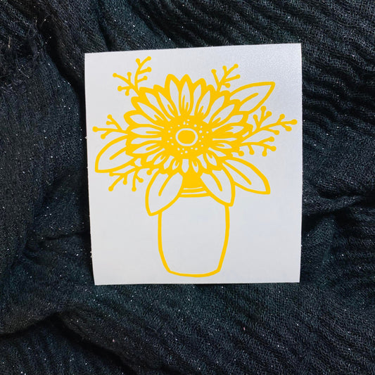 Sunflower Jar Decal